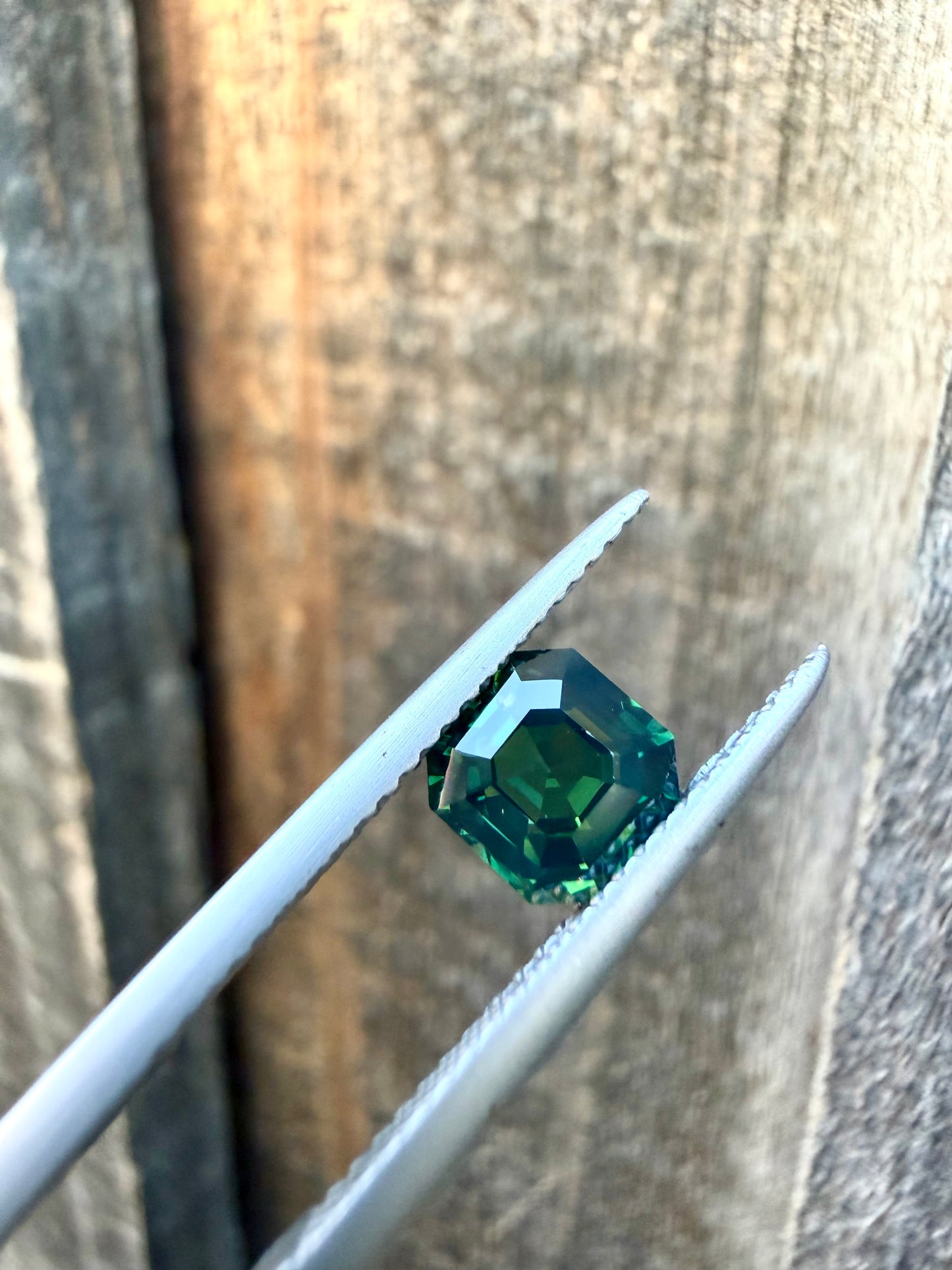 Australia Green Sapphire - 1.5 Crt | Asscher Cut | Unheated
