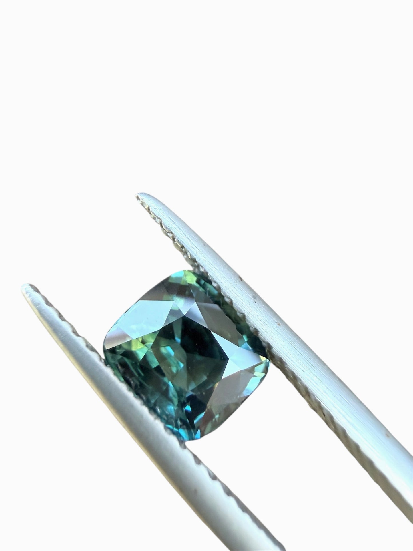 Australian Teal Sapphire - 1.54 Carat - Cushion Cut - Heated