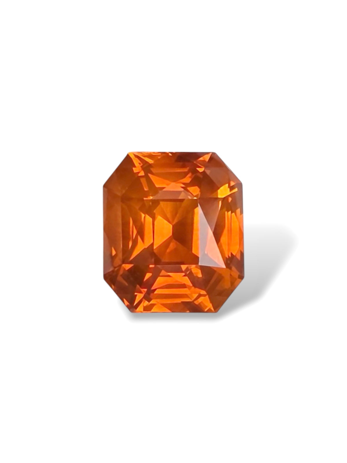 Rare Sized Ceylon Vivid Orange Sapphire - 10.17 carats | Heated | Radiant Cut
