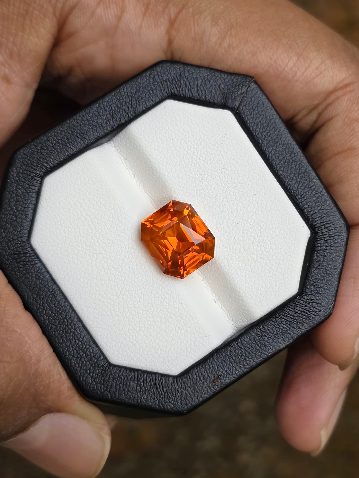 Rare Sized Ceylon Vivid Orange Sapphire - 10.17 carats | Heated | Radiant Cut