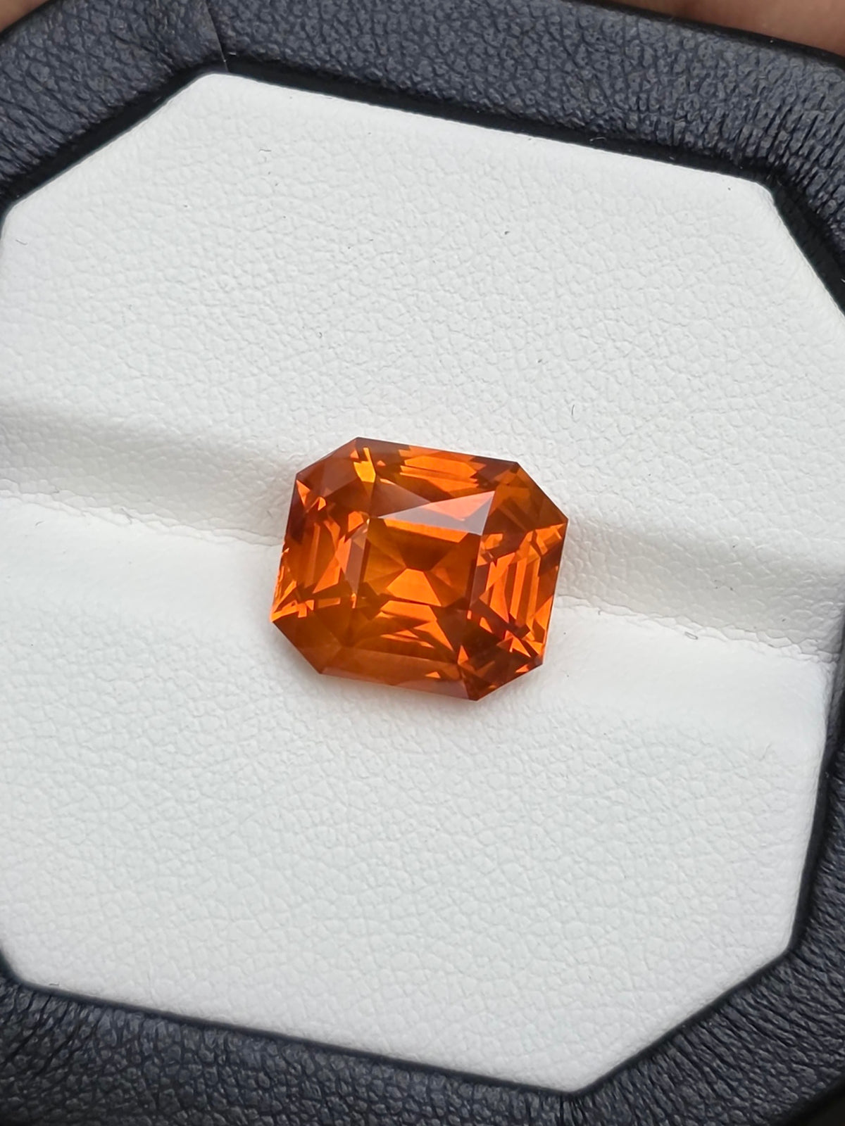 Rare Sized Ceylon Vivid Orange Sapphire - 10.17 carats | Heated | Radiant Cut