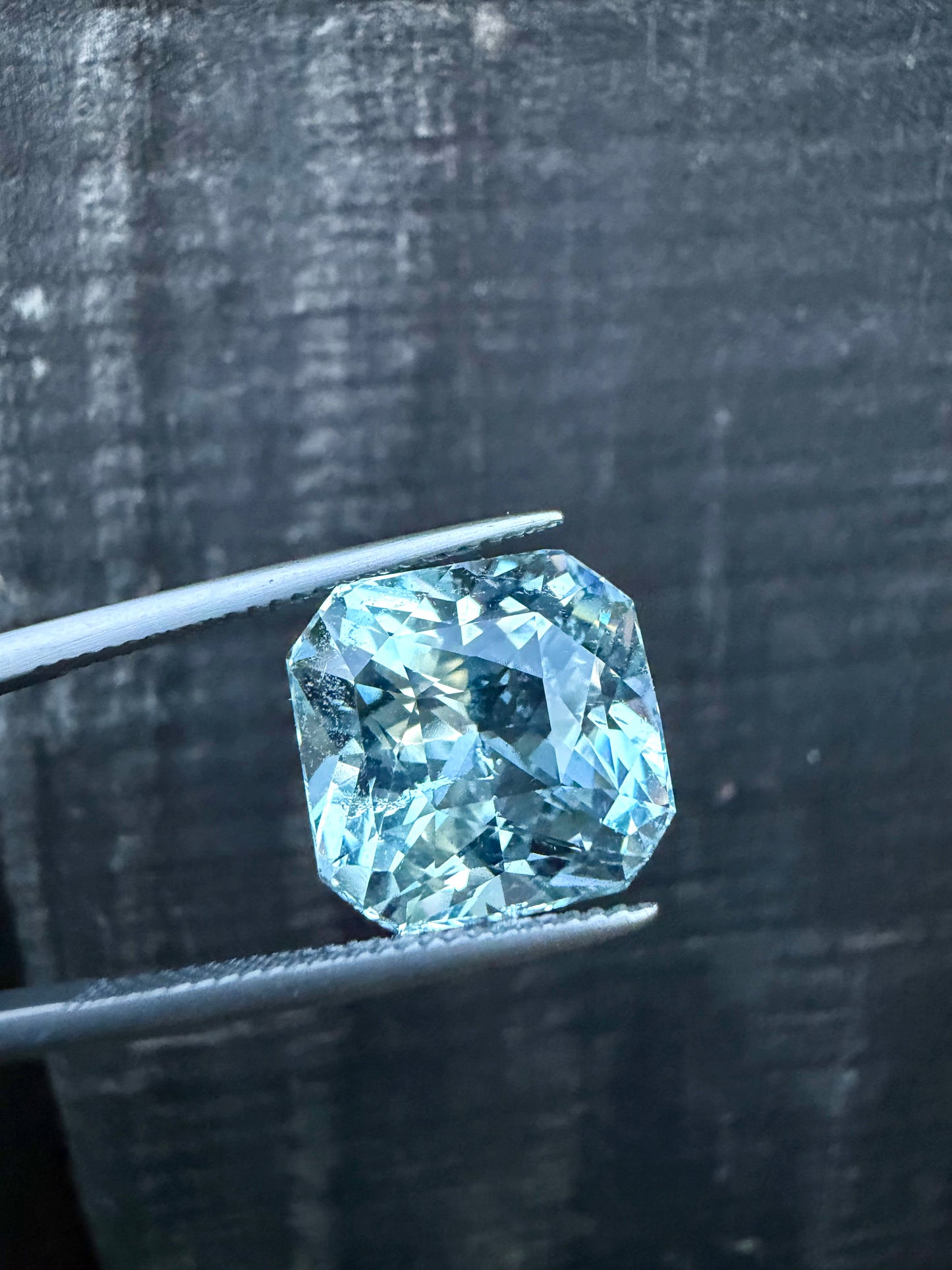 Natural Ice Blue Aquamarine | Radiant Cut | 12 Carats