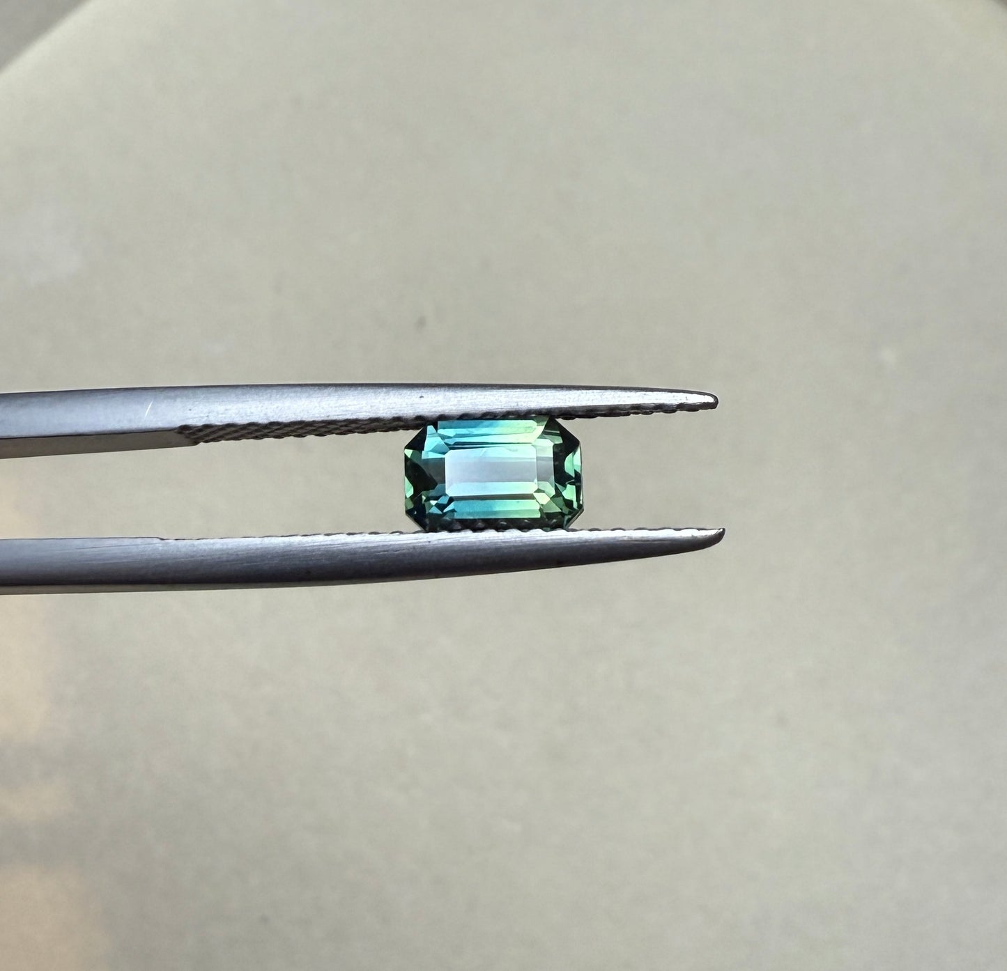 Natural Australian Teal Sapphire | 1.07 Crt | Emerald Cut | Unheated