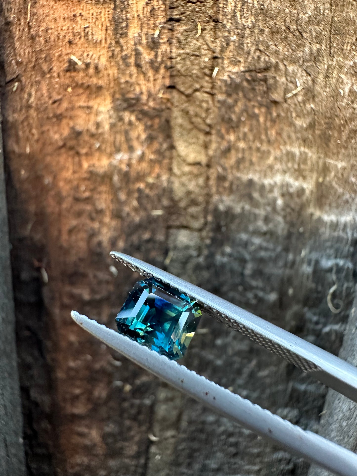 Australian Teal Sapphire - 1.56 Carat - Asscher Cut - Heated