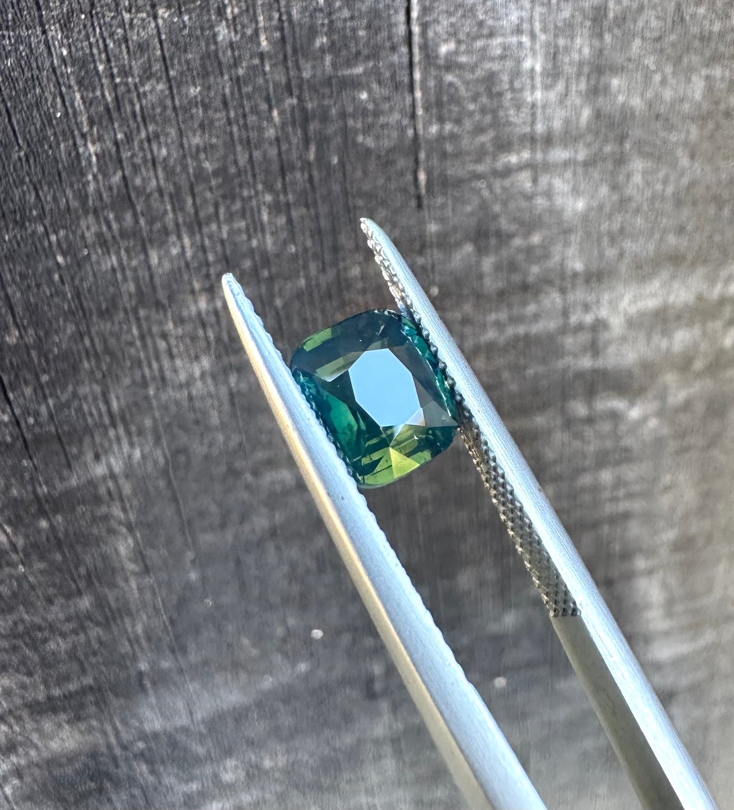 Australian Green Sapphire - 2.08 Crt - Heated - Cushion Cut