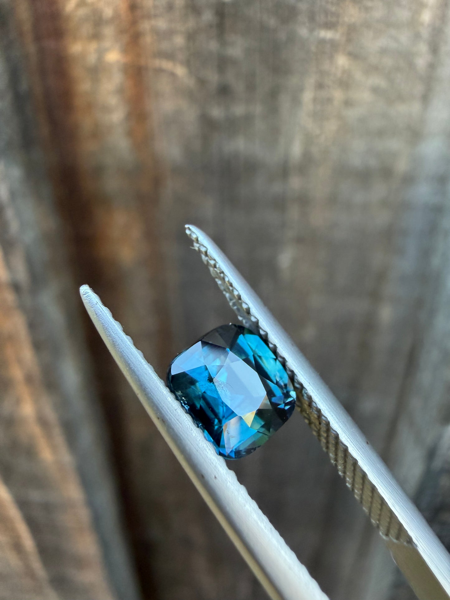 Australian Peacock Blue Sapphire - 1.57 Crt | Heated | Cushion Cut