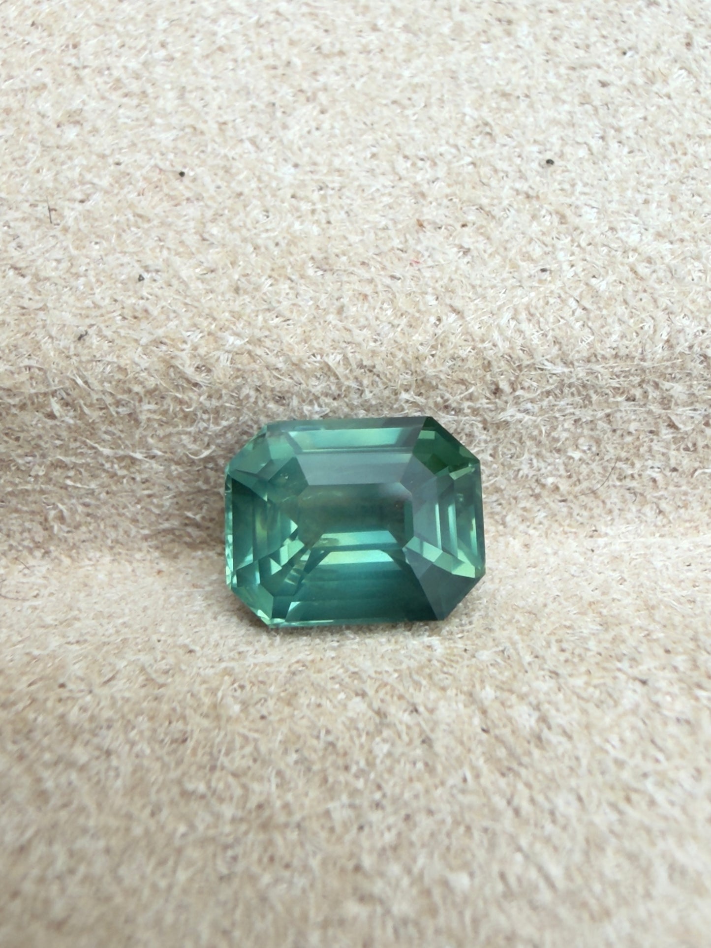 Natural Australian Mint Green Sapphire - 1.3 carat | Emerald Cut | Heated