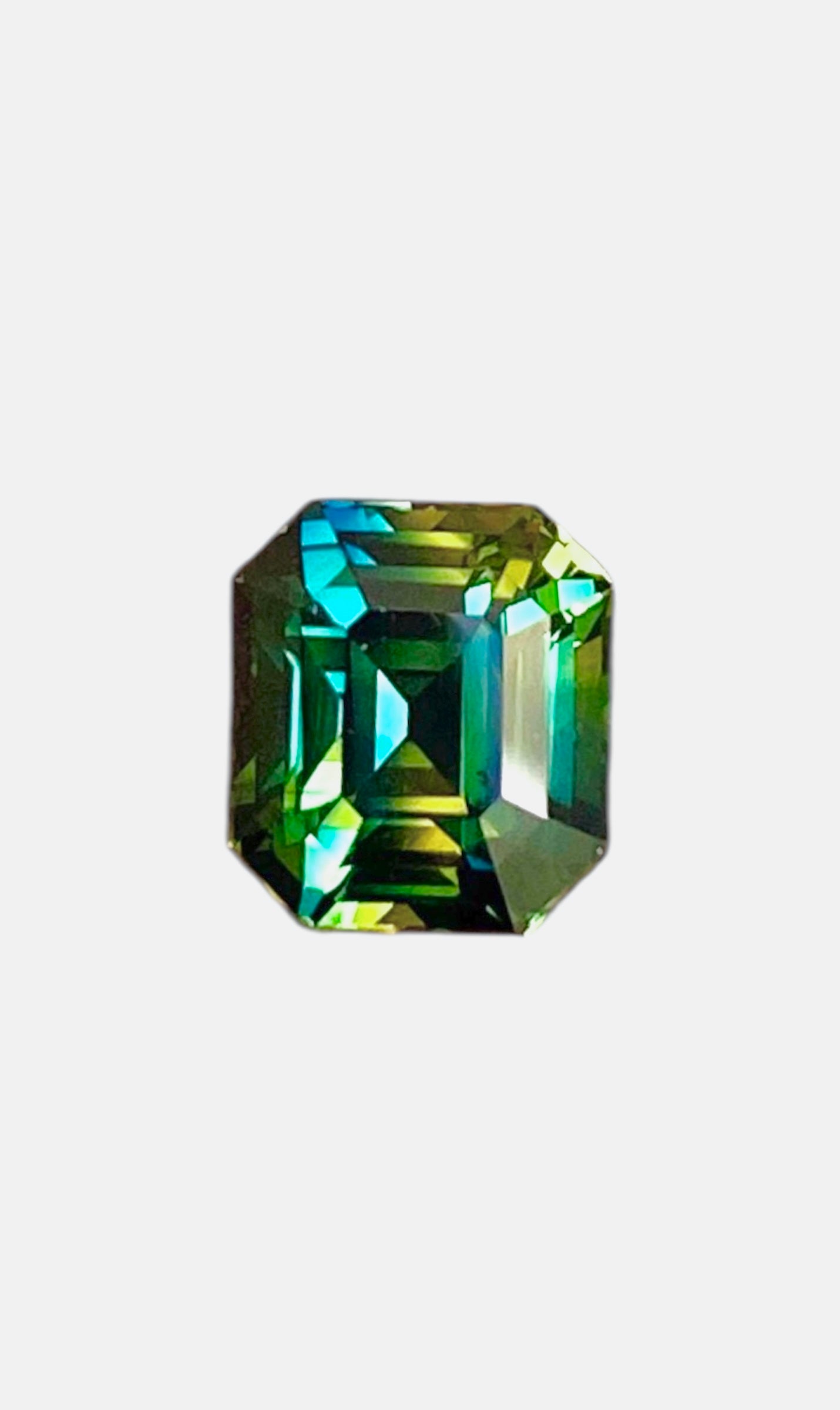 Australian Parti Sapphire - 1.75 Carat - Emerald Cut - Loop Clean - Unheated