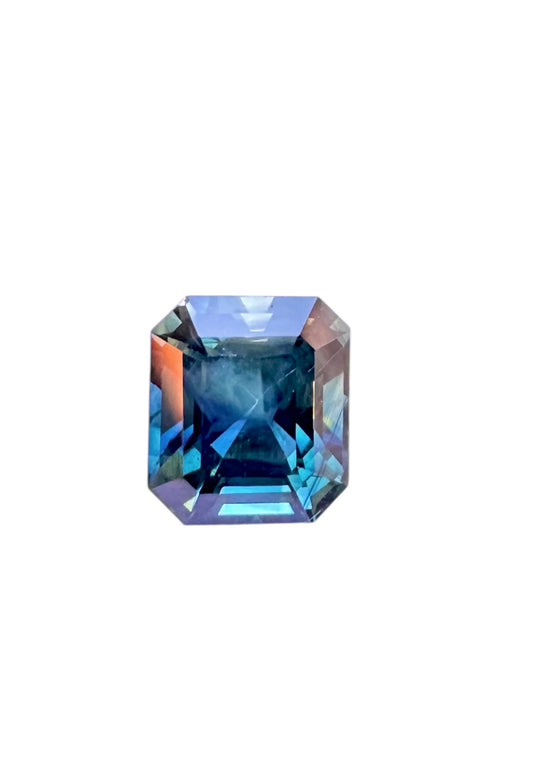 Australian Teal Sapphire - 1.56 Carat - Asscher Cut - Heated