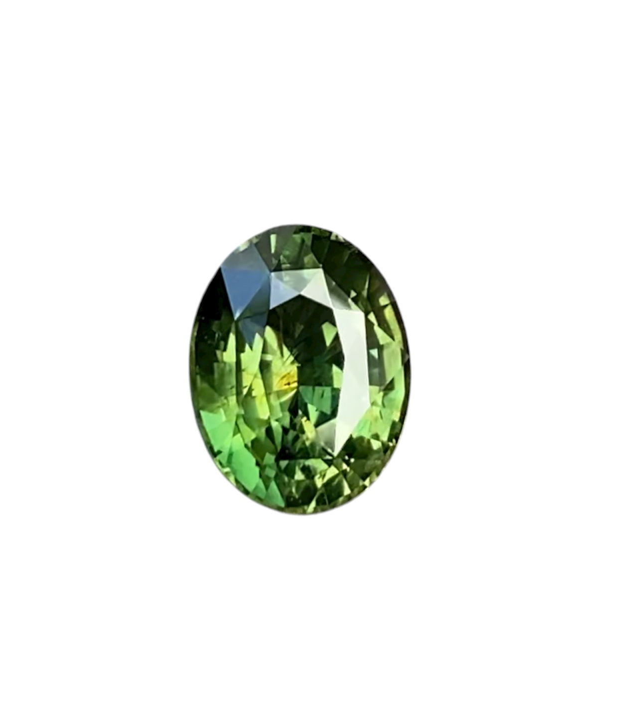 Australian Green Sapphire - 3.14 carat - Oval - Unheated