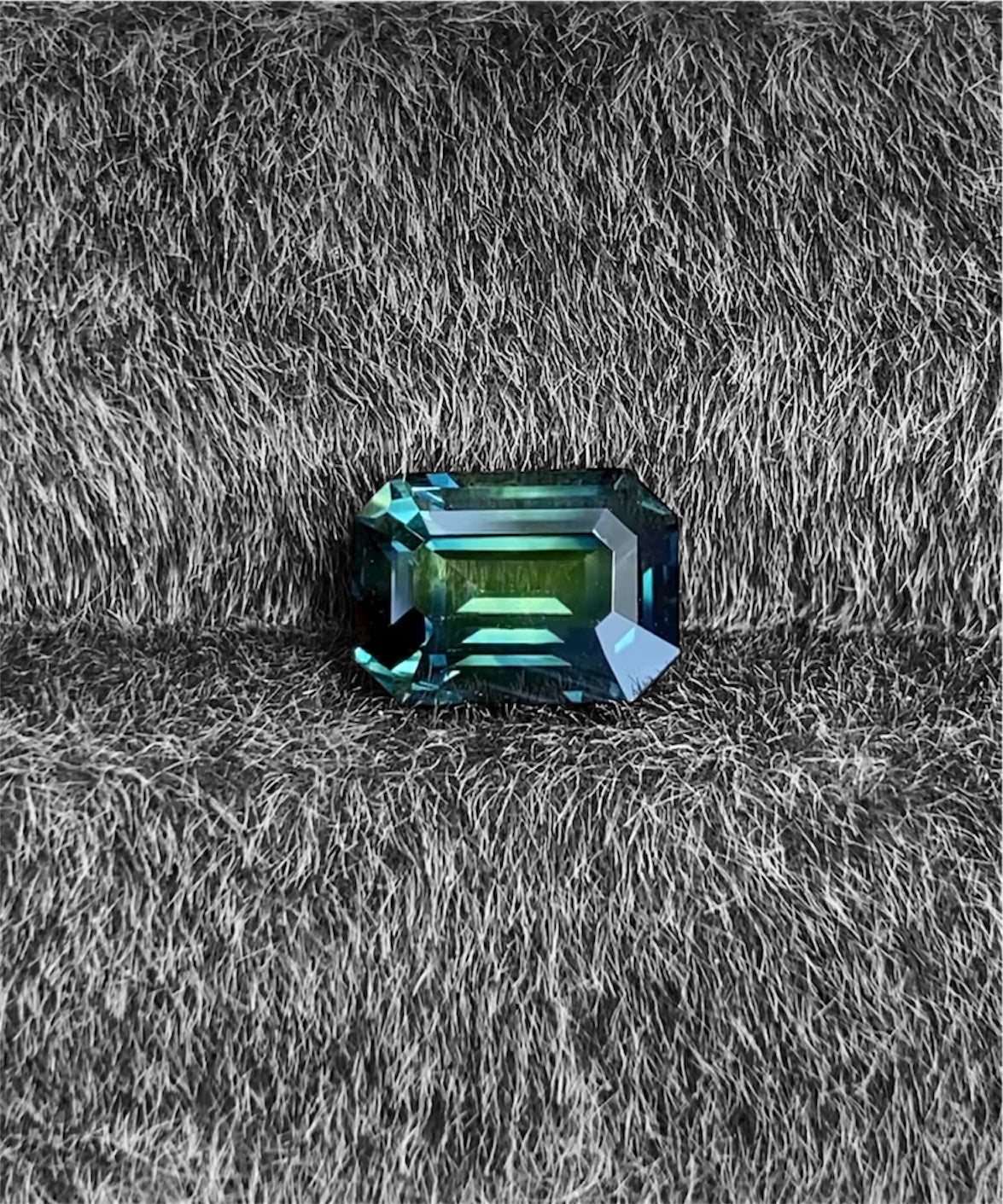 Australian Teal Sapphire - 3 carat - Emerald Cut - Unheated