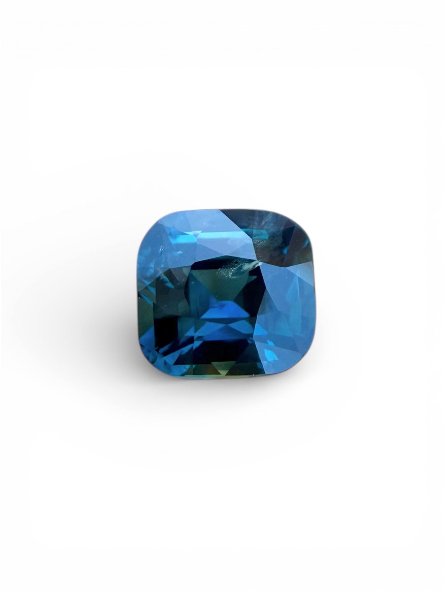 Australian Peacock Blue Sapphire - 1.57 Crt | Heated | Cushion Cut