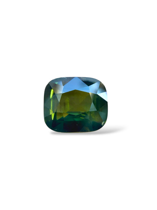 Australian Green Sapphire - 2.08 Crt - Heated - Cushion Cut