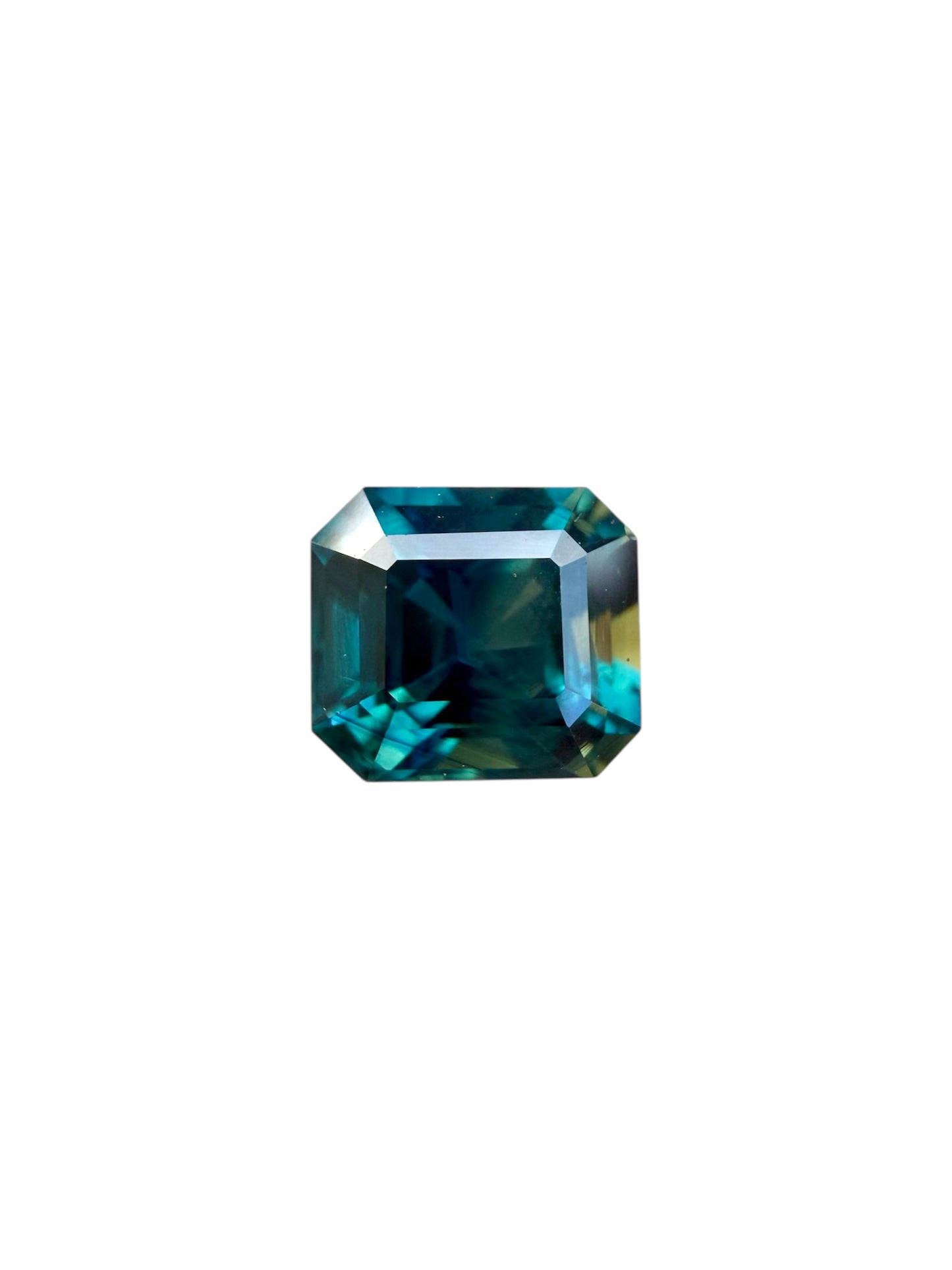 Australian Teal Sapphire - 1.56 Carat - Asscher Cut - Heated