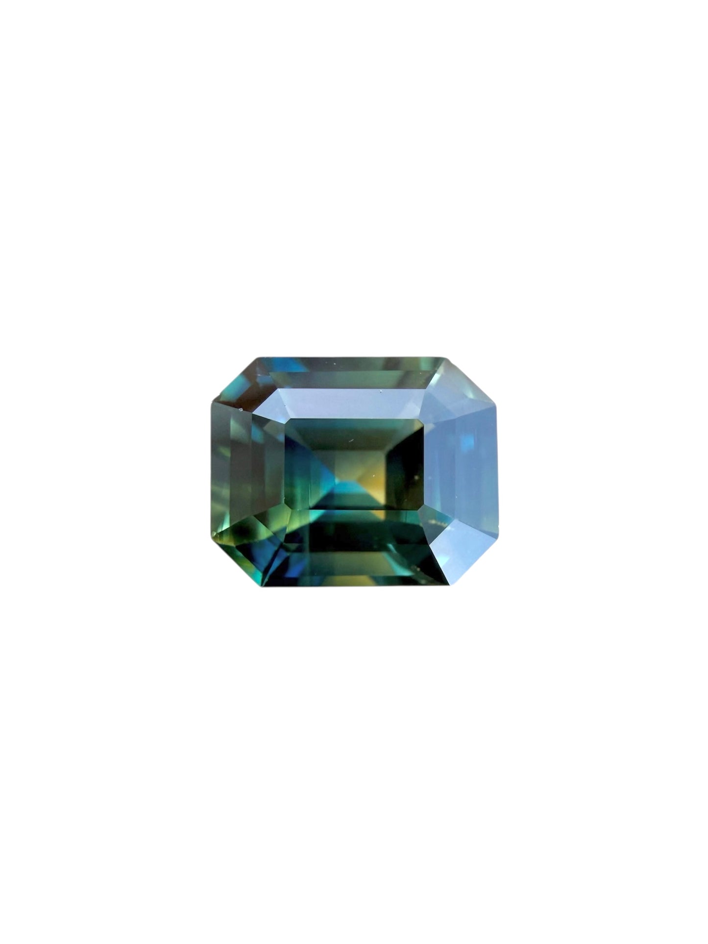 Australian Teal Sapphire - 1.56 Crt - Emerald Cut - Unheated