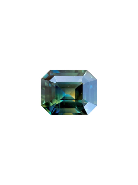 Australian Teal Sapphire - 1.56 Crt - Emerald Cut - Unheated