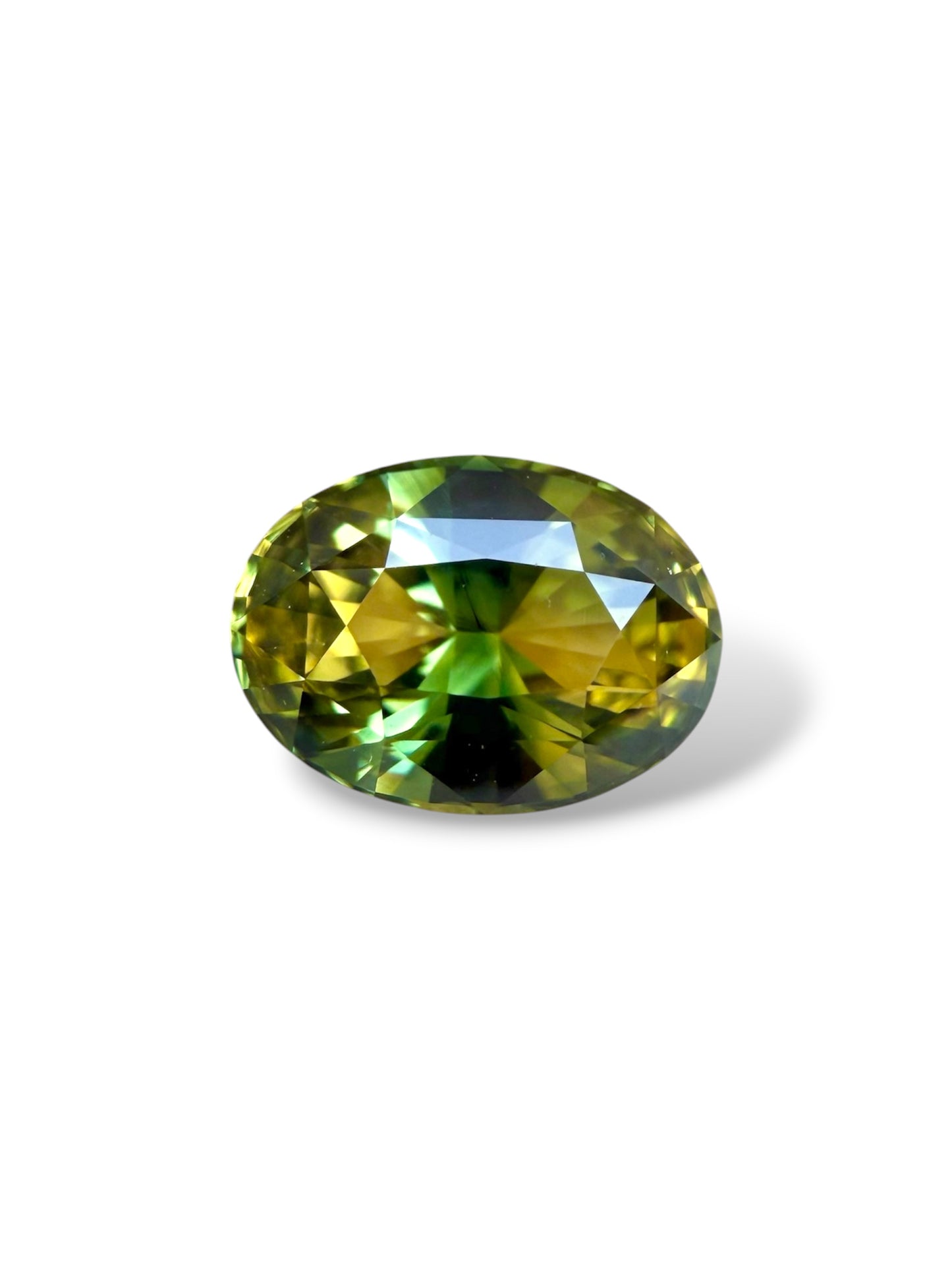 Natural Australian Yellow Parti Sapphire - 1.05 Carat | Oval Cut | Heated