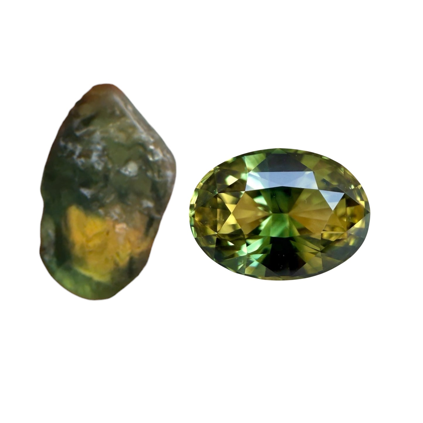 Natural Australian Yellow Parti Sapphire - 1.05 Carat | Oval Cut | Heated