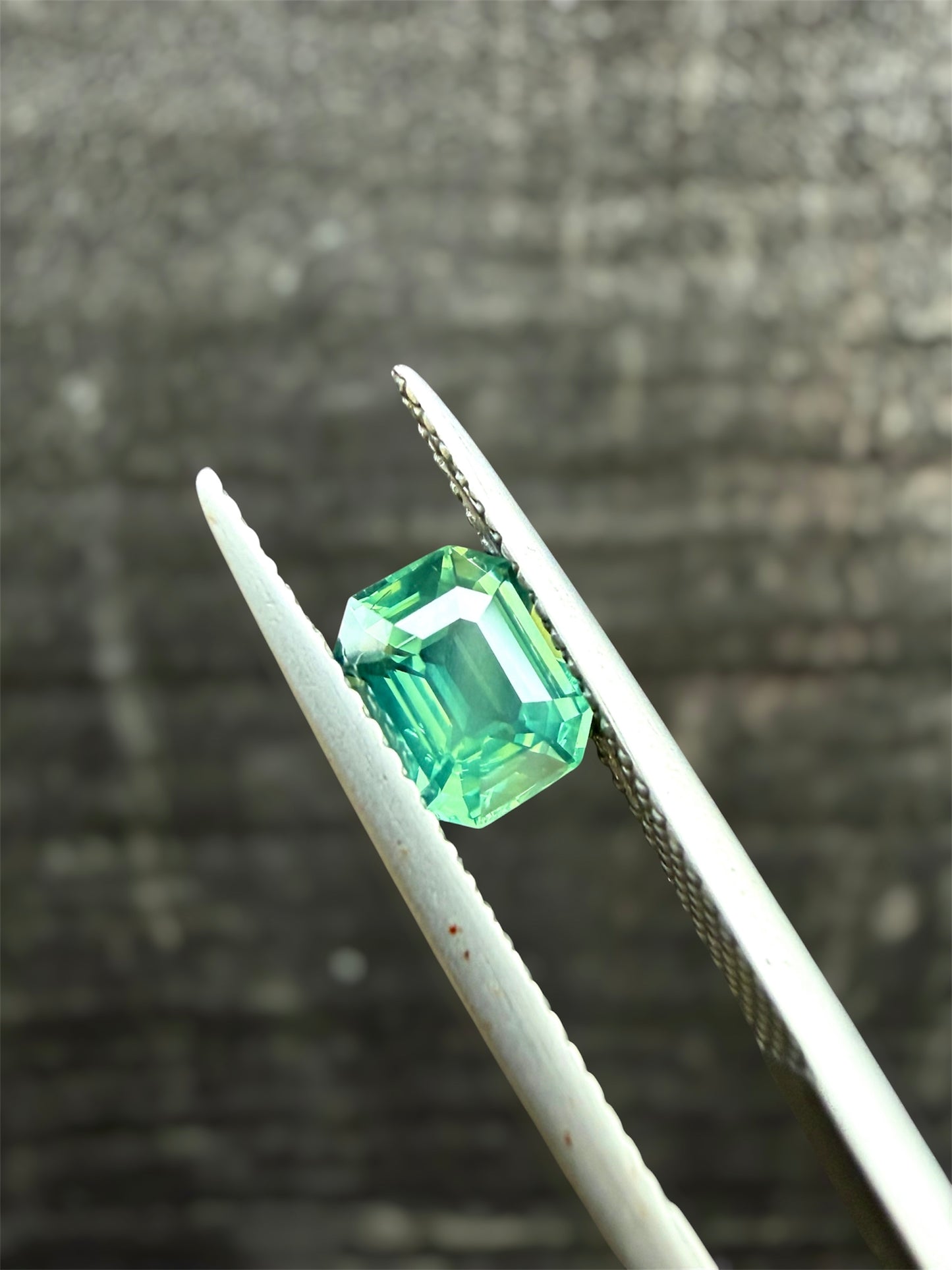 Natural Australian Mint Green Sapphire - 1.3 carat | Emerald Cut | Heated
