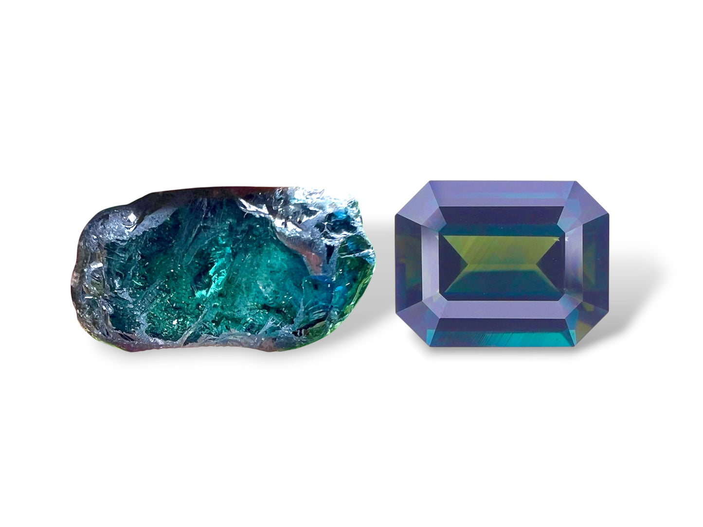 Natural Australian Deep Teal Sapphire - 6.70 carat | Emerald Cut | Heated
