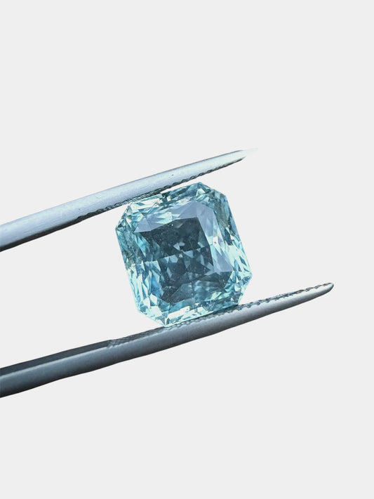 Natural Ice Blue Aquamarine - 7.3 Carats | Radiant Cut