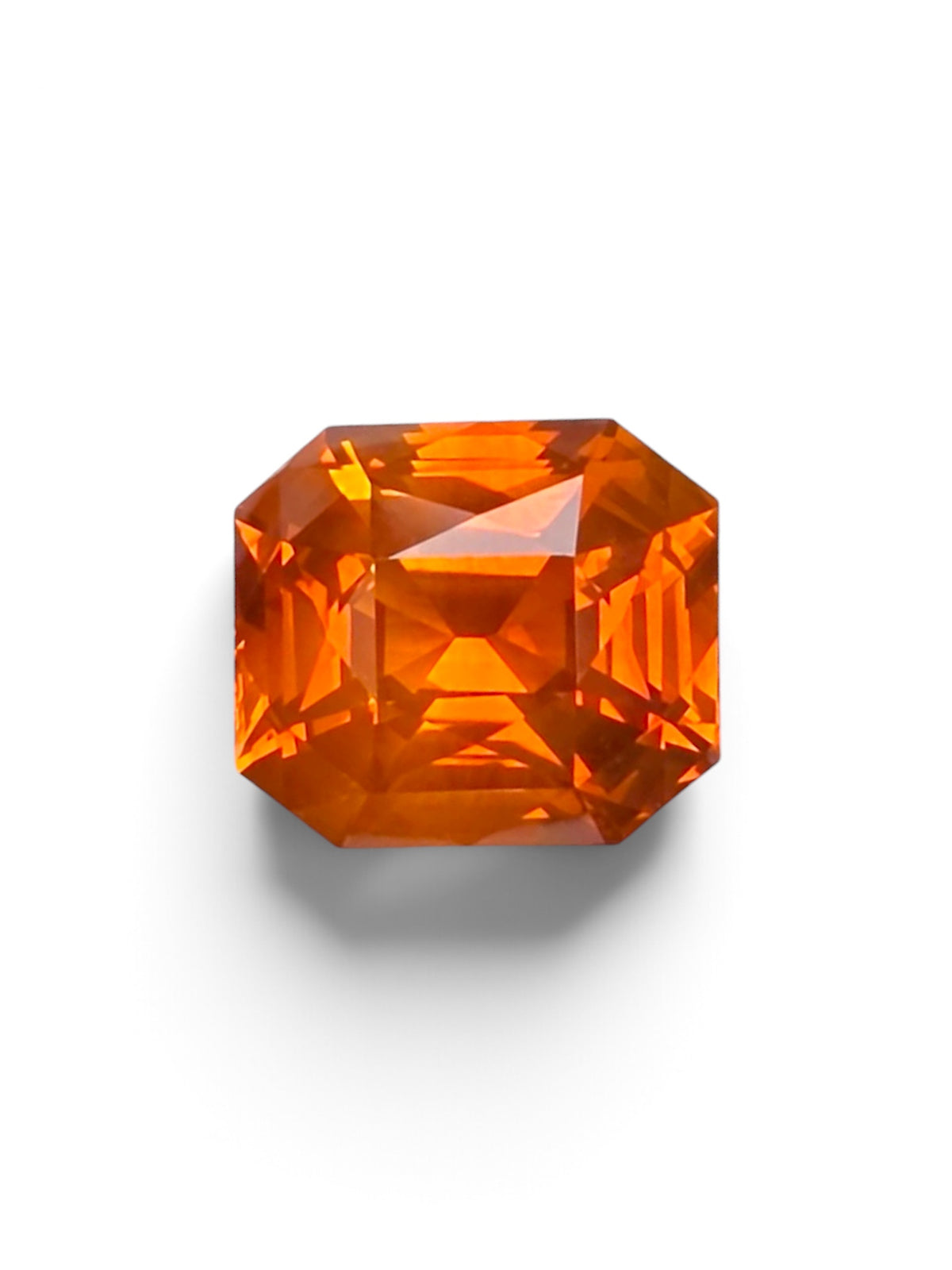Rare Sized Ceylon Vivid Orange Sapphire - 10.17 carats | Heated | Radiant Cut
