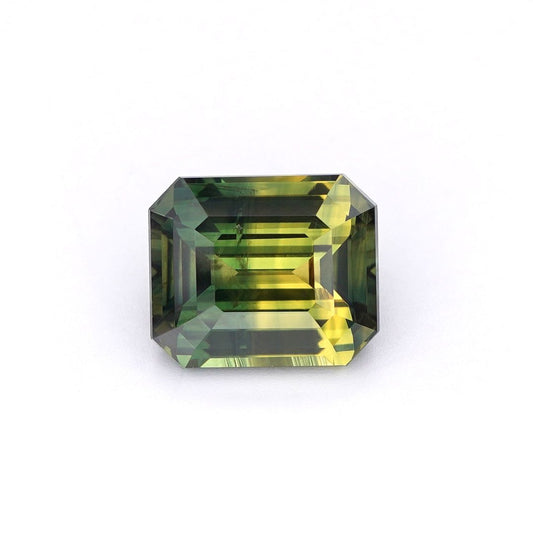 Australian Parti Sapphire - 5.06 Carat - Emerald Cut - Unheated