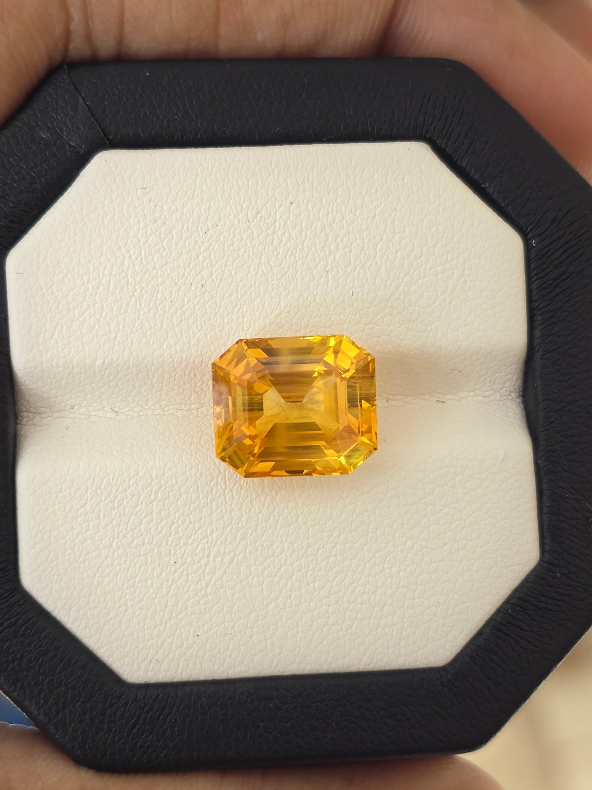 Ceylon Yellow Sapphire - 10.5 carats | Emerald Cut | Heated