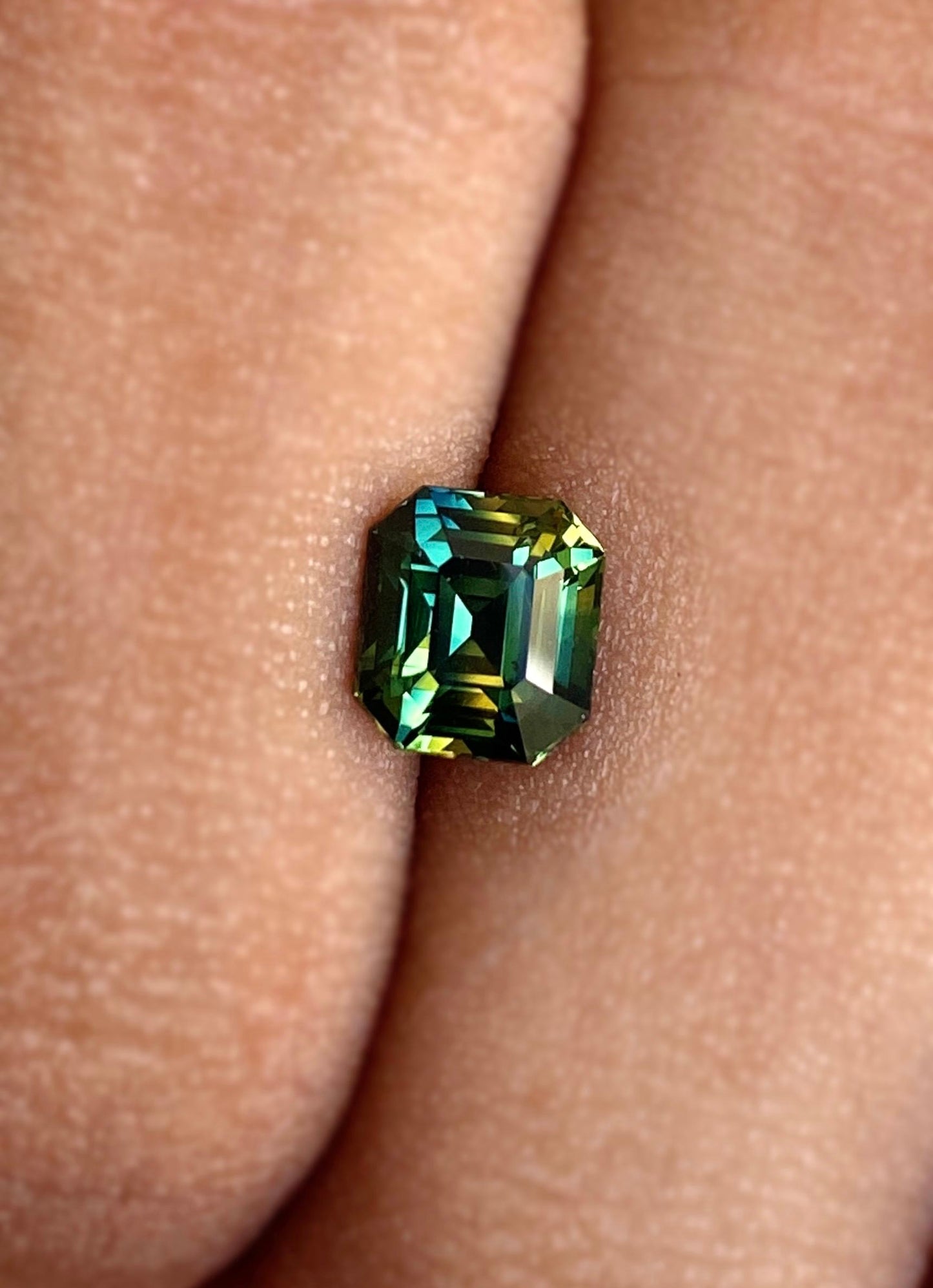 Australian Parti Sapphire - 1.75 Carat - Emerald Cut - Loop Clean - Unheated